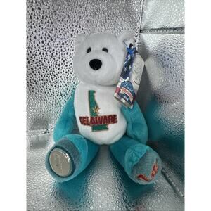 Delaware State Bear & Quarter 1st Limited Treasures Coin Plush Beanie